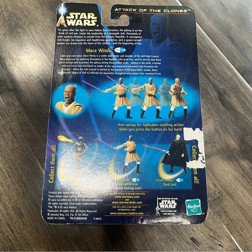 2002 Star Wars MACE WINDU Geonosian Rescue #28 Attack Of The Clones Figure NEW